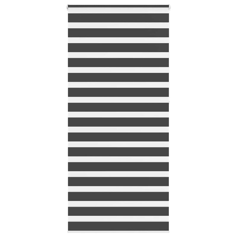 Chargez l'image dans la visionneuse de la galerie, Vidaxl zebra rolgordijn 100x230 cm stofbreedte 95,9 cm zwart