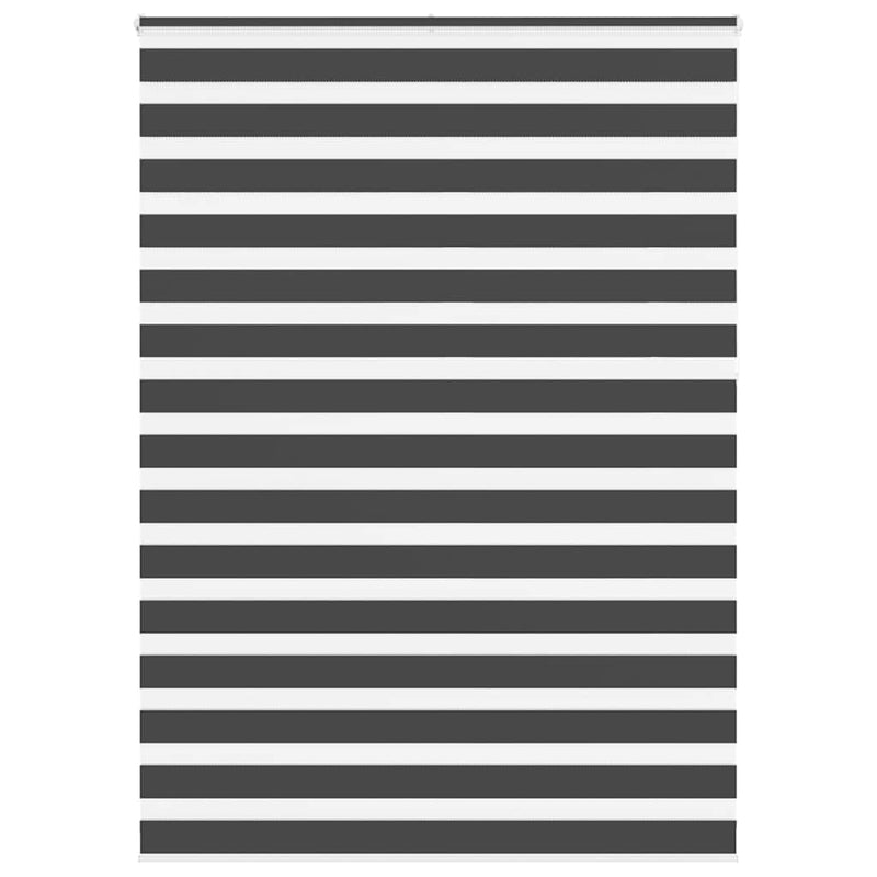 Afbeelding laden in galerijviewer, Vidaxl zebra rolgordijn 155x230 cm stofbreedte 150,9 cm zwart