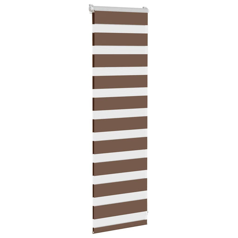Load image into Gallery viewer, Vidaxl zebra rolgordijn 45x100 cm stofbreedte 40,9 cm polyester bruin
