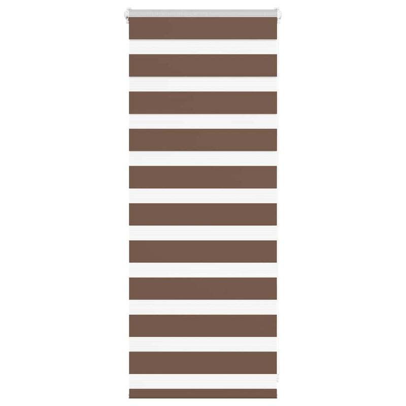 Load image into Gallery viewer, Vidaxl zebra rolgordijn 55x100 cm stofbreedte 50,9 cm polyester bruin
