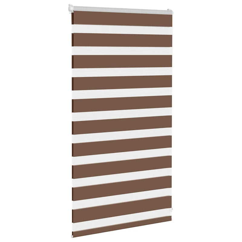 Load image into Gallery viewer, Vidaxl zebra rolgordijn 85x100 cm stofbreedte 80,9 cm polyester bruin
