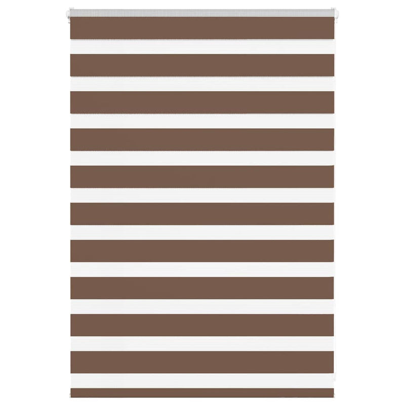 Load image into Gallery viewer, Vidaxl zebra rolgordijn 105x100 cm stofbreedte 100,9cm polyester bruin