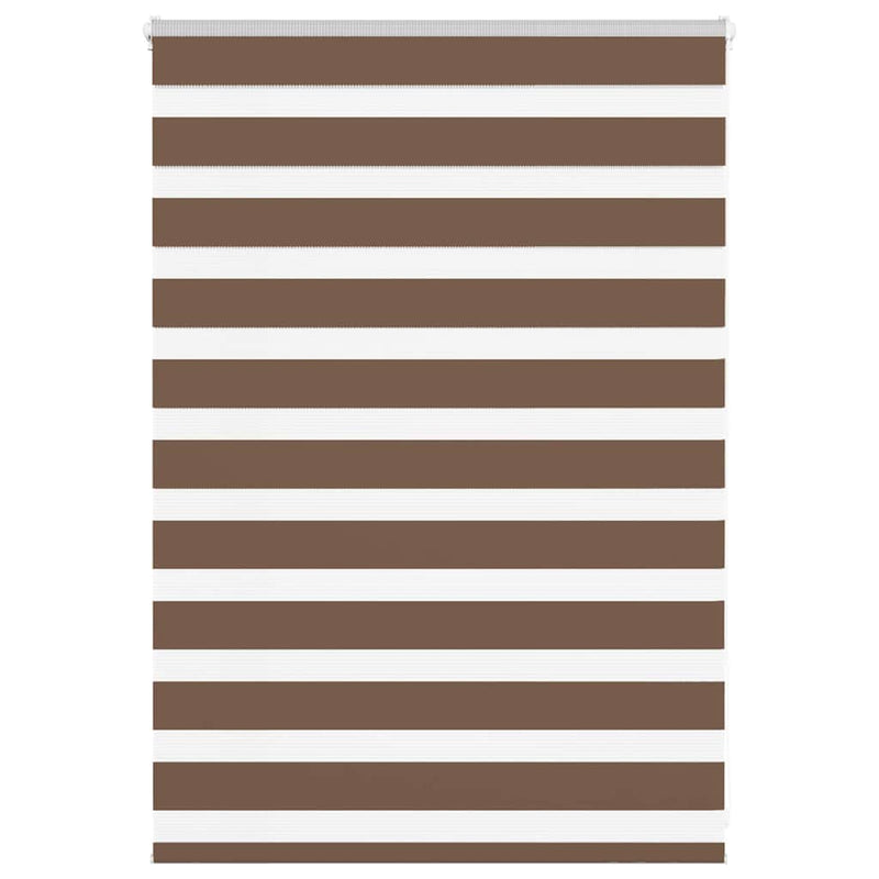 Load image into Gallery viewer, Vidaxl zebra rolgordijn 115x100 cm stofbreedte 110,9cm polyester bruin