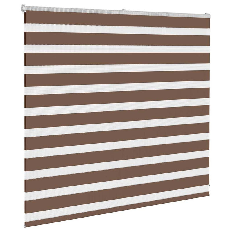 Load image into Gallery viewer, Vidaxl zebra rolgordijn 165x100 cm stofbreedte 160,9cm polyester bruin