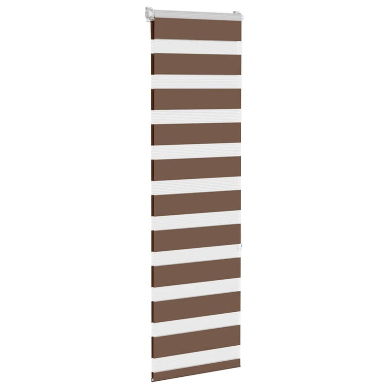 Load image into Gallery viewer, Vidaxl zebra rolgordijn 45x150 cm stofbreedte 40,9 cm polyester bruin
