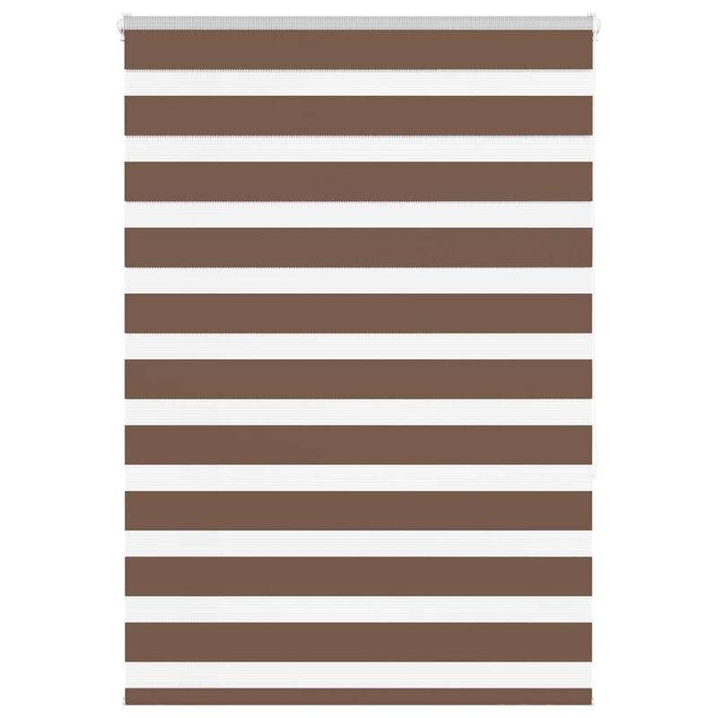 Load image into Gallery viewer, Vidaxl zebra rolgordijn 115x150 cm stofbreedte 110,9cm polyester bruin