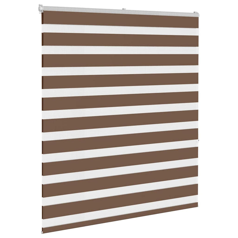 Load image into Gallery viewer, Vidaxl zebra rolgordijn 130x150 cm stofbreedte 125,9cm polyester bruin