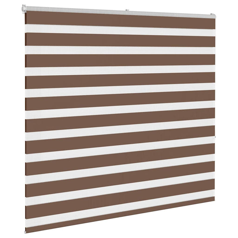 Load image into Gallery viewer, Vidaxl zebra rolgordijn 165x150 cm stofbreedte 160,9cm polyester bruin
