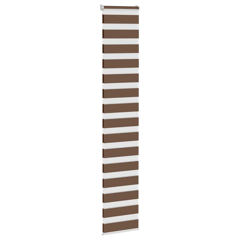 Load image into Gallery viewer, Vidaxl zebra rolgordijn 40x200 cm stofbreedte 35,9 cm polyester bruin