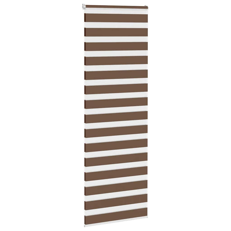 Load image into Gallery viewer, Vidaxl zebra rolgordijn 80x200 cm stofbreedte 75,9 cm polyester bruin