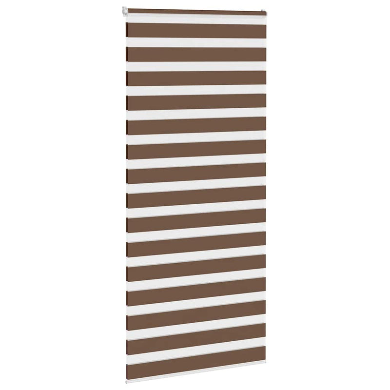 Load image into Gallery viewer, Vidaxl zebra rolgordijn 110x200 cm stofbreedte 105,9cm polyester bruin