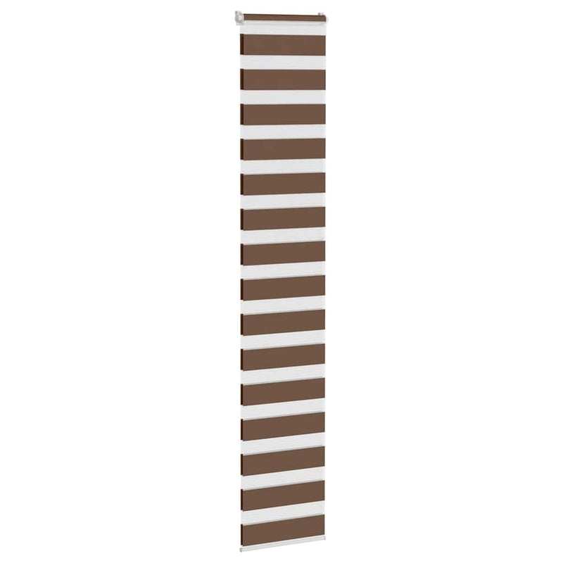 Load image into Gallery viewer, Vidaxl zebra rolgordijn 45x230 cm stofbreedte 40,9 cm polyester bruin