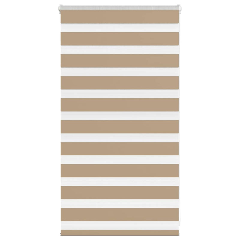 Afbeelding laden in galerijviewer, Vidaxl zebra blind 80x100 cm stofbreedte 75,9 cm polyester zandbruin