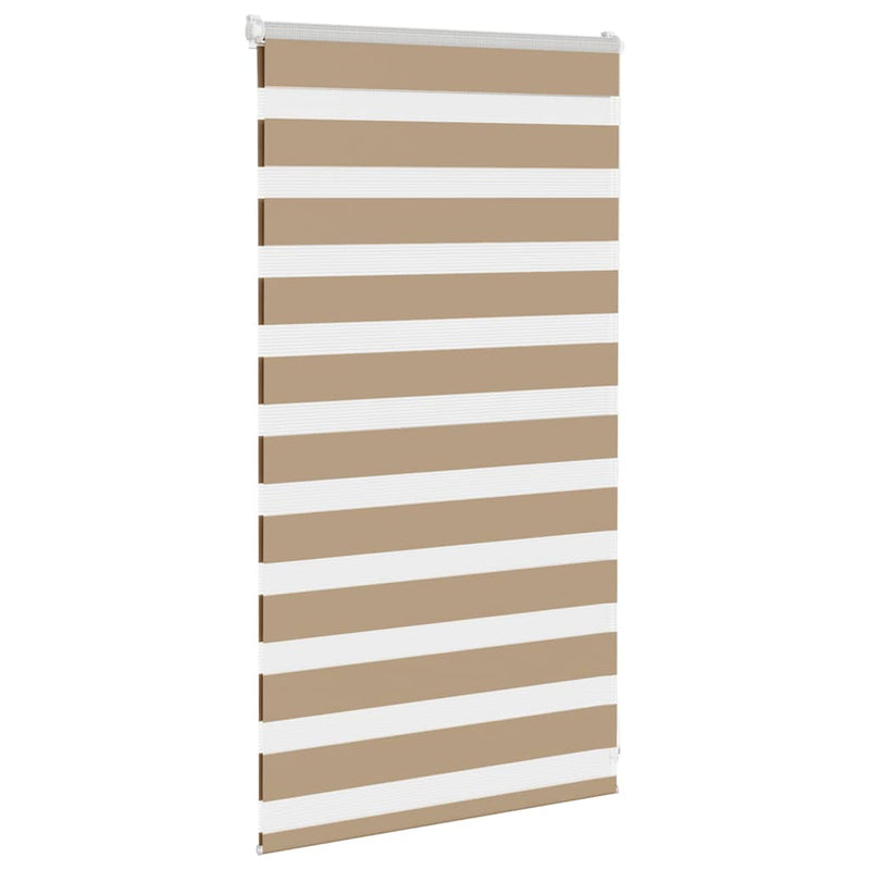 Afbeelding laden in galerijviewer, Vidaxl zebra blind 80x100 cm stofbreedte 75,9 cm polyester zandbruin