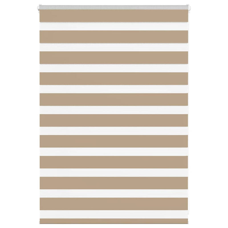 Afbeelding laden in galerijviewer, Vidaxl zebra blind 115x100 cm stofbreedte 110,9 cm polyester zandbruin