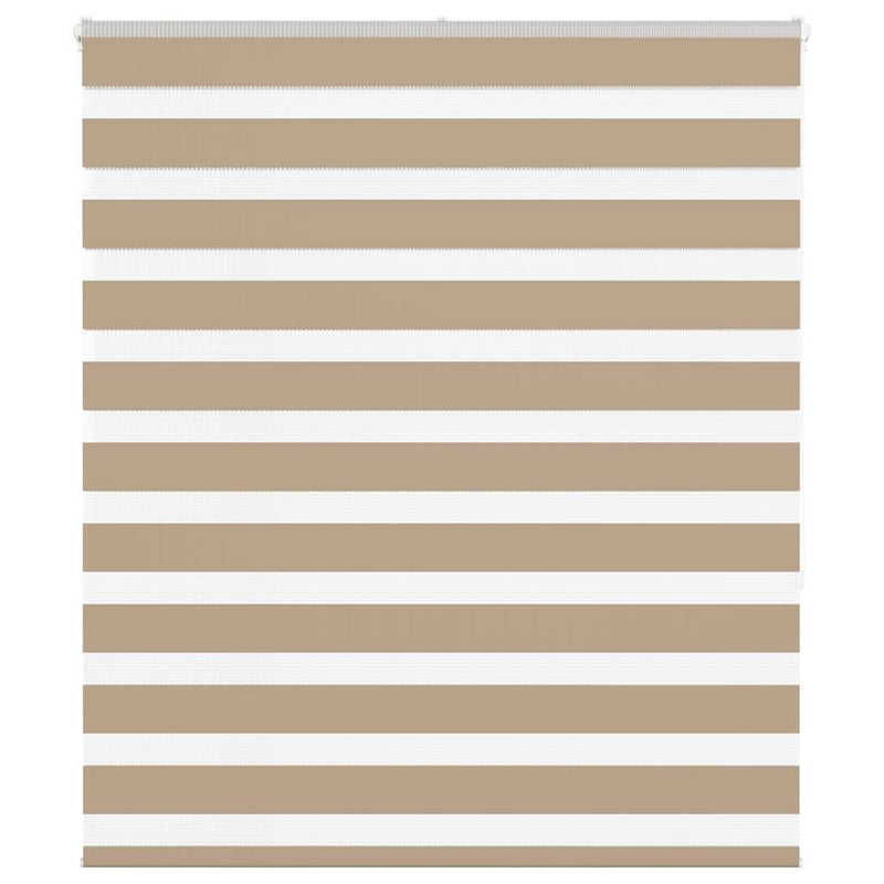 Afbeelding laden in galerijviewer, Vidaxl zebra blind 120x150 cm stofbreedte 115,9 cm polyester zandbruin