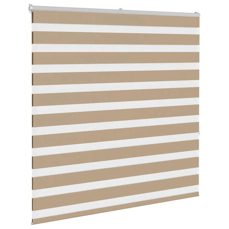 Load image into Gallery viewer, Vidaxl zebra blind 145x150 cm stofbreedte 140,9 cm polyester zandbruin