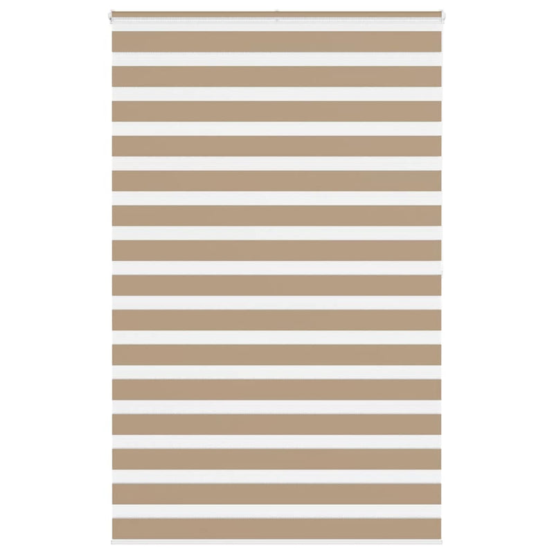 Chargez l'image dans la visionneuse de la galerie, Vidaxl zebra blind 140x200 cm stofbreedte 135,9 cm polyester zandbruin