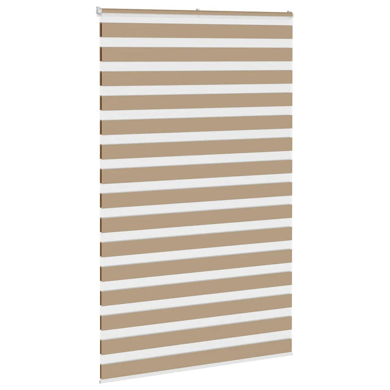 Afbeelding laden in galerijviewer, Vidaxl zebra blind 150x200 cm stofbreedte 145,9 cm polyester zandbruin