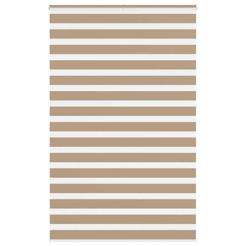 Afbeelding laden in galerijviewer, Vidaxl zebra blind 150x230 cm stofbreedte 145,9 cm polyester zandbruin