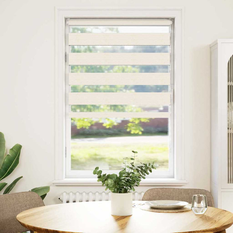 Load image into Gallery viewer, Vidaxl zebra rolgordijn 70x150 cm stofbreedte 65,9 cm marmerbeige