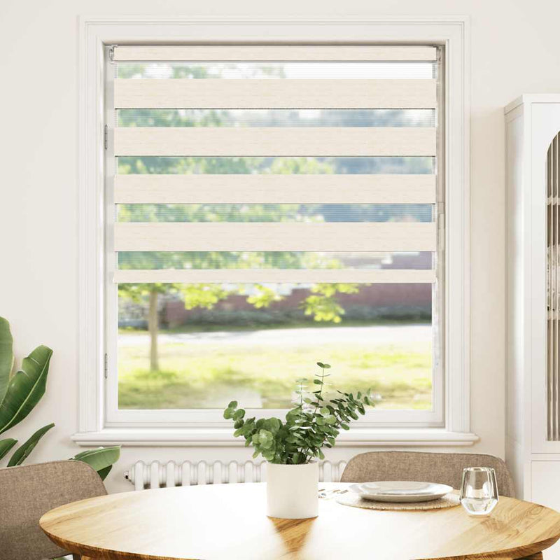 Load image into Gallery viewer, Vidaxl zebra blind 105x150cm stofbreedte 100,9cm polyester marmerbeige