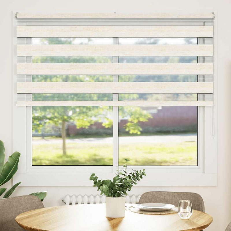 Load image into Gallery viewer, Vidaxl zebra rolgordijn 165x150 cm stofbreedte 160,9cm marmerbeige