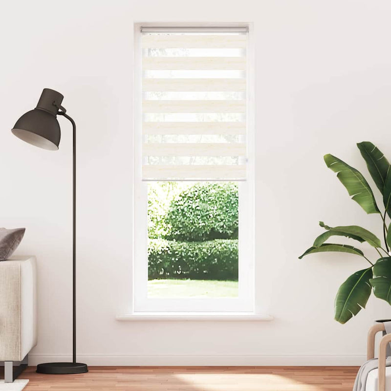 Load image into Gallery viewer, Vidaxl zebra rolgordijn 70x200 cm stofbreedte 65,9 cm marmerbeige