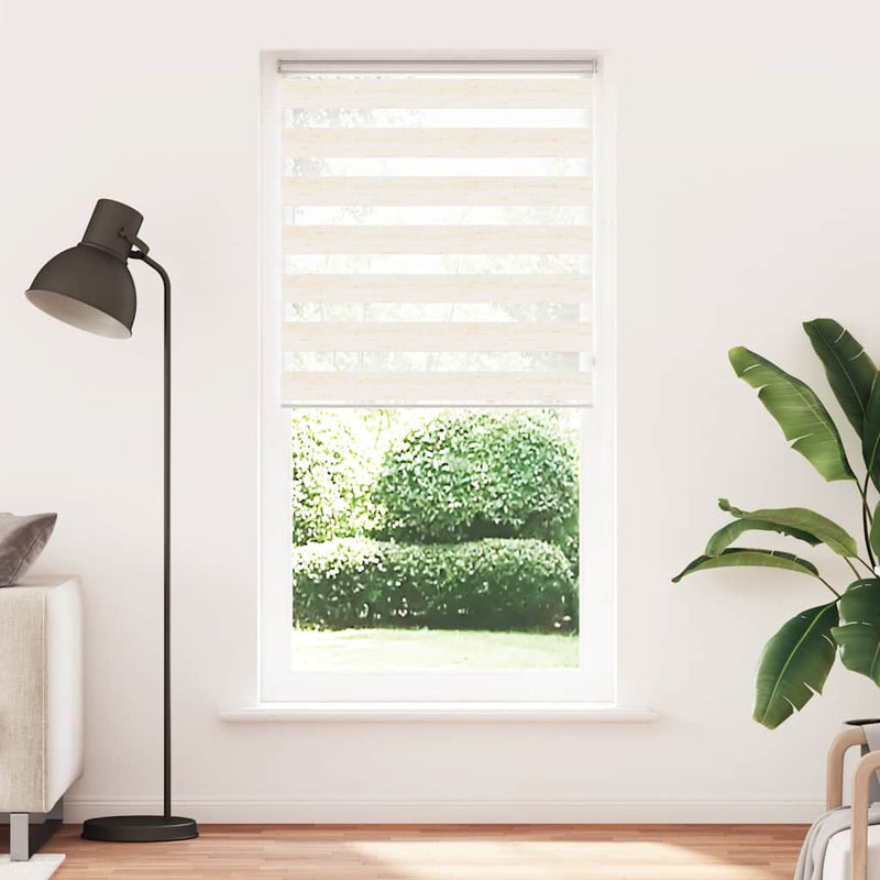 Load image into Gallery viewer, Vidaxl zebra rolgordijn 100x200 cm stofbreedte 95,9 cm marmerbeige