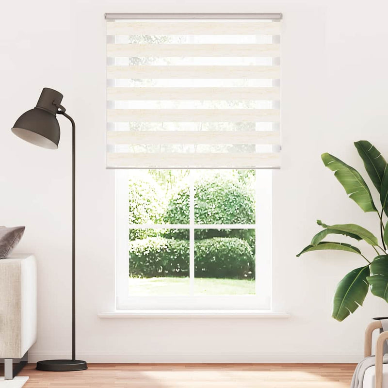 Load image into Gallery viewer, Vidaxl zebra rolgordijn 120x200 cm stofbreedte 115,9 cm marmerbeige
