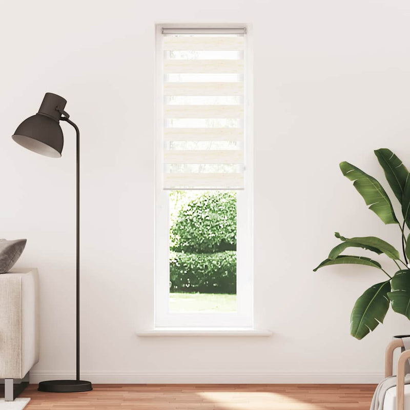 Afbeelding laden in galerijviewer, Vidaxl zebra rolgordijn 55x230 cm stofbreedte 50,9 cm marmerbeige