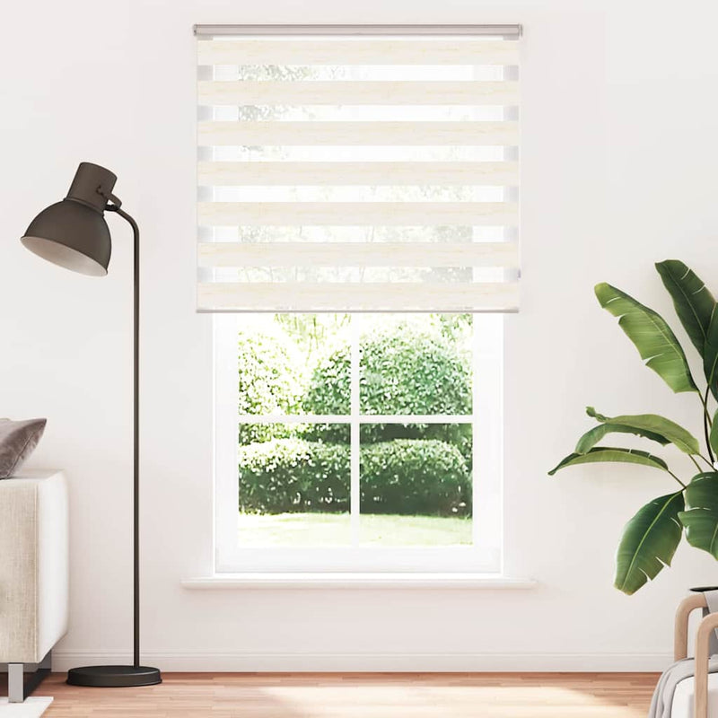 Load image into Gallery viewer, Vidaxl zebra rolgordijn 125x230 cm stofbreedte 120,9 cm marmerbeige