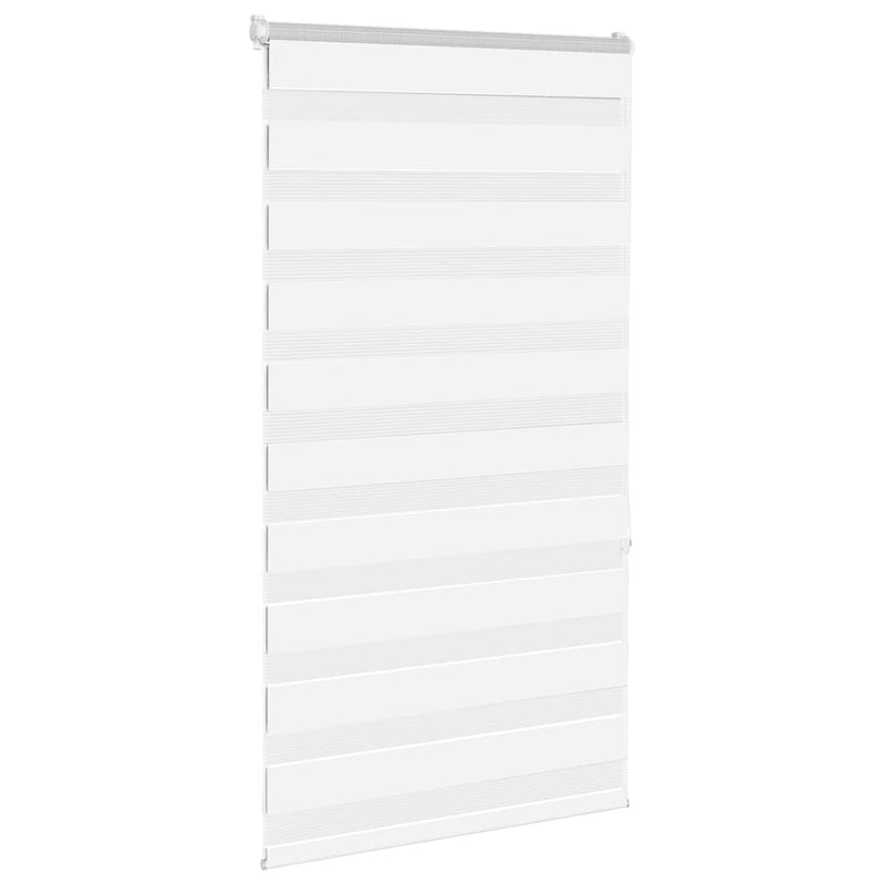 Load image into Gallery viewer, Vidaxl zebra rolgordijn 80x150 cm stofbreedte 75,9 cm polyester wit