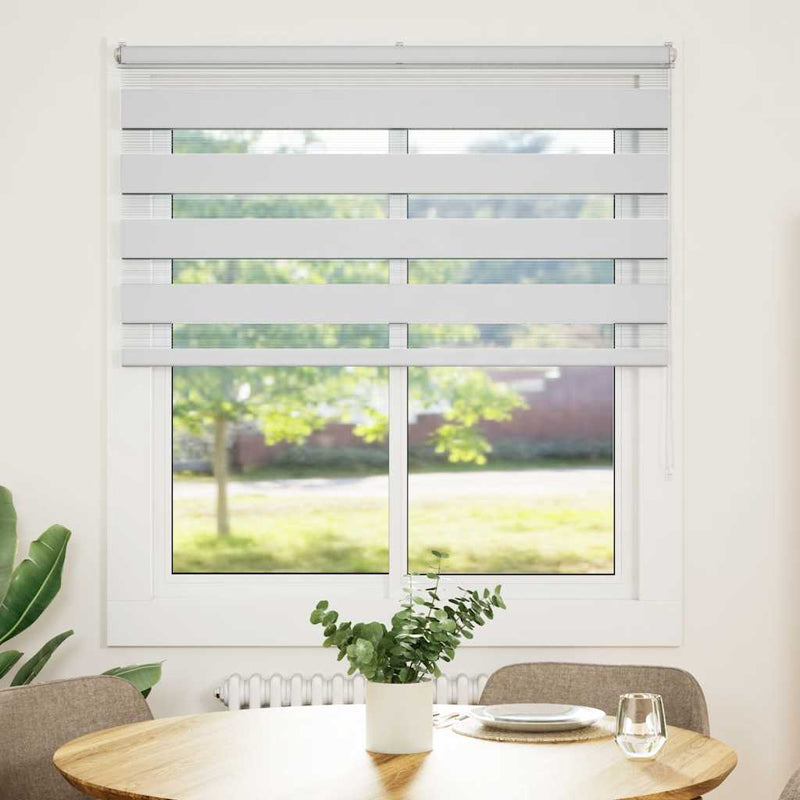 Load image into Gallery viewer, Vidaxl zebra rolgordijn 125x150 cm stofbreedte 120,9cm polyester wit