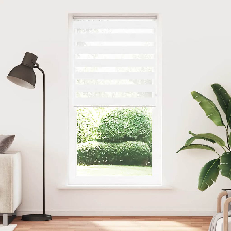 Load image into Gallery viewer, Vidaxl zebra rolgordijn 110x200 cm stofbreedte 105,9cm polyester wit