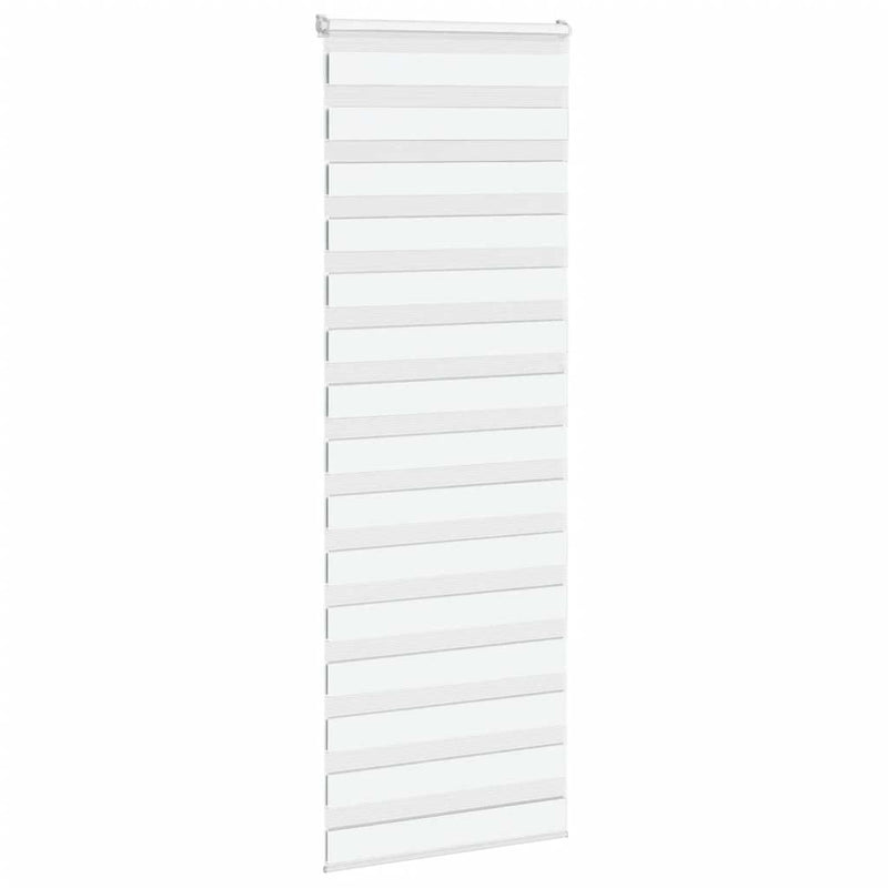 Load image into Gallery viewer, Vidaxl zebra rolgordijn 75x230 cm stofbreedte 70,9 cm polyester wit