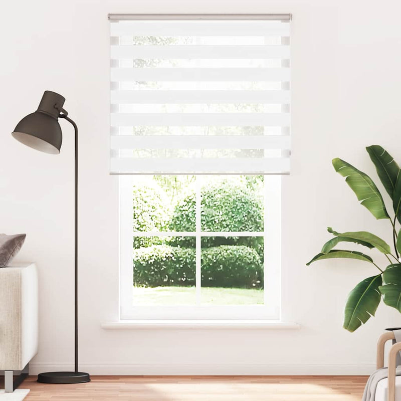 Load image into Gallery viewer, Vidaxl zebra rolgordijn 125x230 cm stofbreedte 120,9cm polyester wit