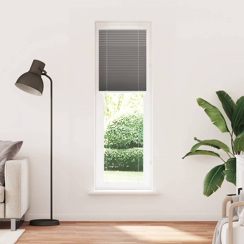 Afbeelding laden in galerijviewer, Vidaxl plissé rolgordijn 55x200 cm stofbreedte 54,4 cm antraciet