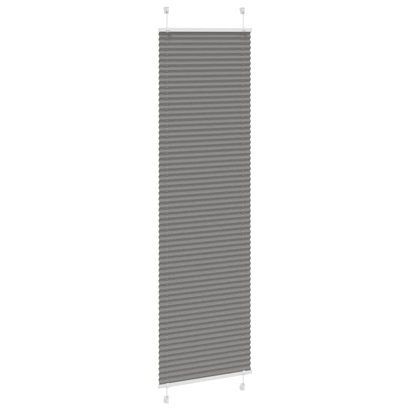 Afbeelding laden in galerijviewer, Vidaxl plissé rolgordijn 60x200 cm stofbreedte 59,4 cm antraciet