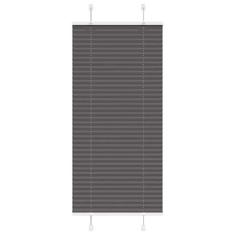 Chargez l'image dans la visionneuse de la galerie, Vidaxl plissé rolgordijn 55x100 cm stofbreedte 54,4 cm polyester zwart
