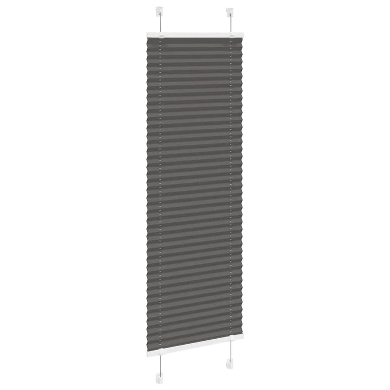 Afbeelding laden in galerijviewer, Vidaxl plissé rolgordijn 40x150 cm stofbreedte 39,4 cm polyester zwart