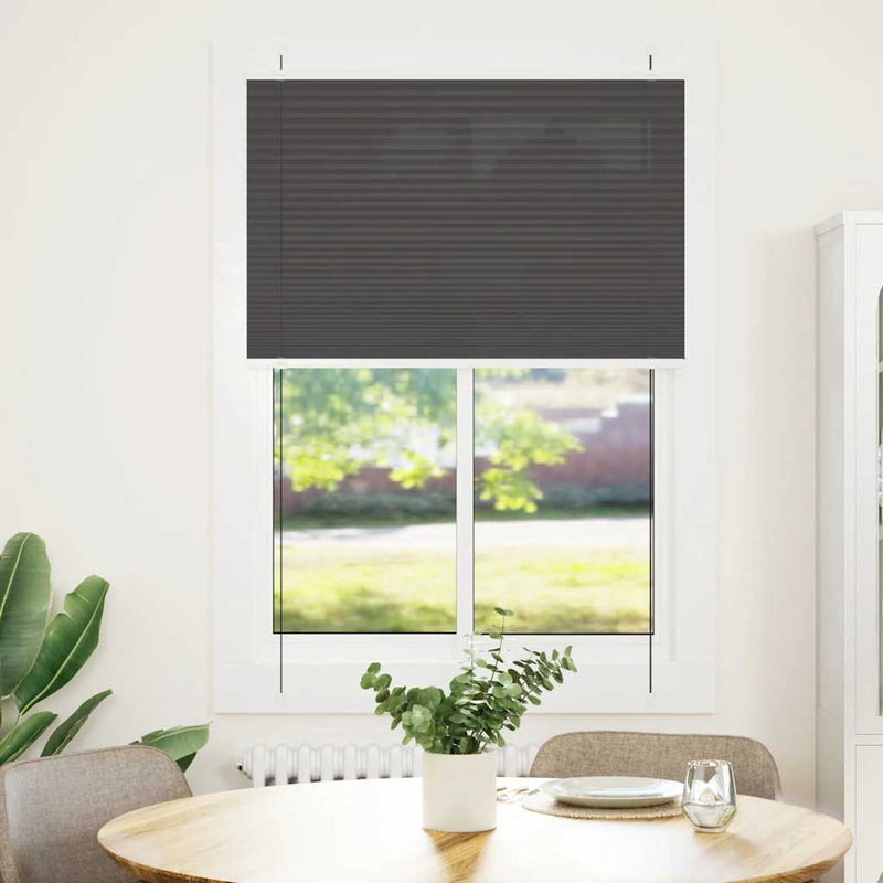ギャラリービューアに画像をロードする, Vidaxl plissé rolgordijn 100x150 cm stofbreedte 99,4cm polyester zwart