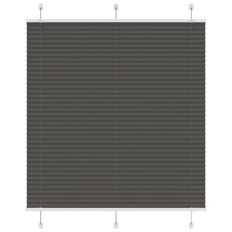 Chargez l'image dans la visionneuse de la galerie, Vidaxl plissé rolgordijn 120x150cm stofbreedte 119,4cm polyester zwart