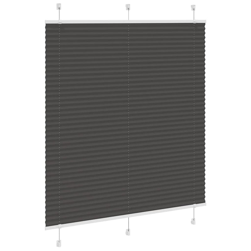 Chargez l'image dans la visionneuse de la galerie, Vidaxl plissé rolgordijn 120x150cm stofbreedte 119,4cm polyester zwart