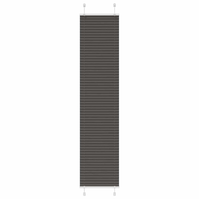 Afbeelding laden in galerijviewer, Vidaxl plissé rolgordijn 50x200 cm stofbreedte 49,4 cm polyester zwart