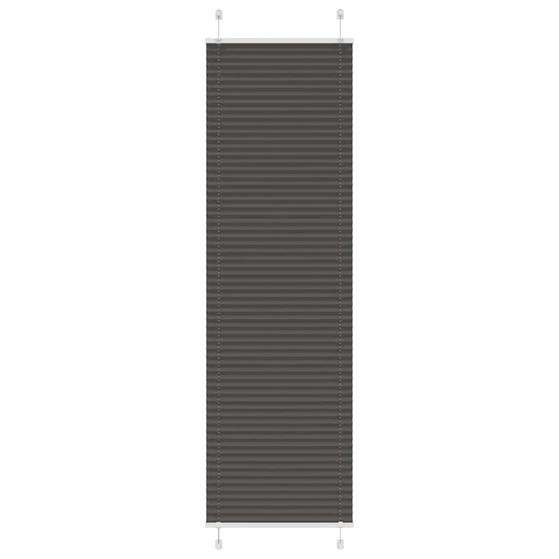 Afbeelding laden in galerijviewer, Vidaxl plissé rolgordijn 60x200 cm stofbreedte 59,4 cm polyester zwart