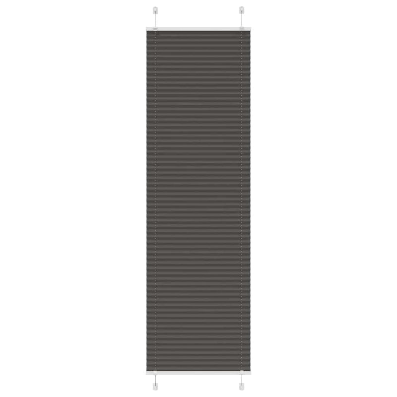Afbeelding laden in galerijviewer, Vidaxl plissé rolgordijn 65x200 cm stofbreedte 64,4 cm polyester zwart