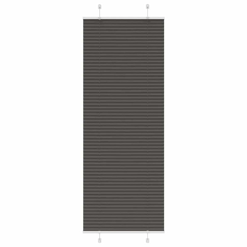 Afbeelding laden in galerijviewer, Vidaxl plissé rolgordijn 80x200 cm stofbreedte 79,4 cm polyester zwart