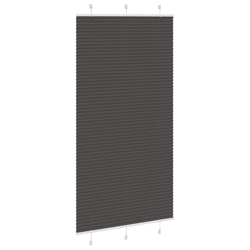 ギャラリービューアに画像をロードする, Vidaxl plissé rolgordijn 110x200cm stofbreedte 109,4cm polyester zwart