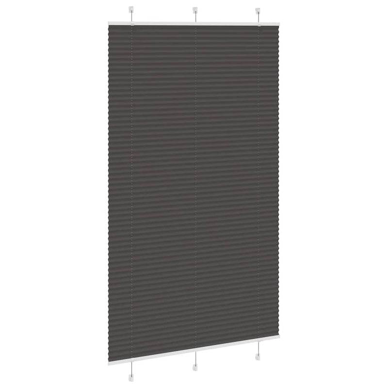 Chargez l'image dans la visionneuse de la galerie, Vidaxl plissé rolgordijn 115x200cm stofbreedte 114,4cm polyester zwart